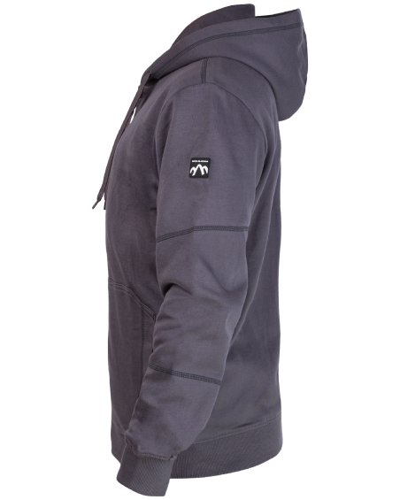 Hoodie-Sweatshirt V-WORK (grau) - Seite (2)