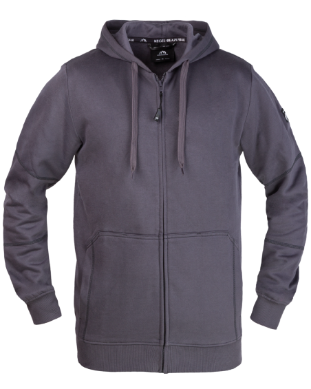Hoodie-Sweatshirt V-WORK (grau) - Vorderseite