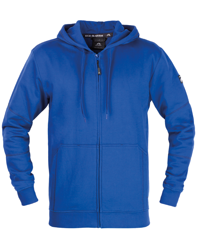 Hoodie-Sweatshirt V-WORK (blau) - Vorderseite