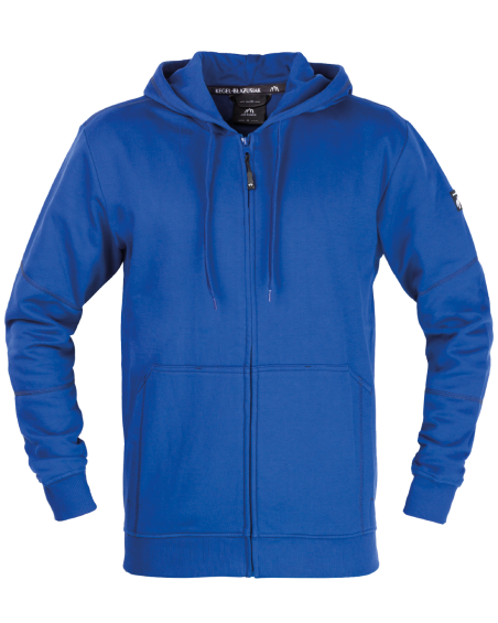 Hoodie-Sweatshirt V-WORK (blau) - Vorderseite