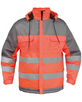 Warn- und Kälteschutz-Jacke 1240 (Hi-Vis Orange/Grau)